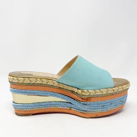 Christian Louboutin Myriama Espadrille Slip On Mules Sandals EU 37 - Picture 8 of 11